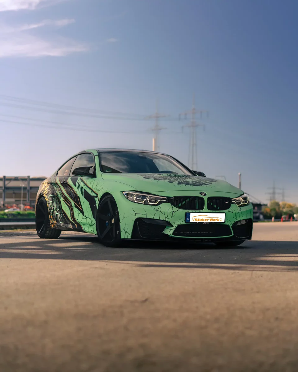 BMW M4 Car Wrapping by Sticker-Werk