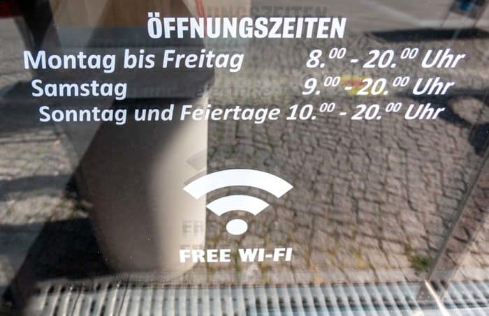 Öffnungszeiten Aufkleber 45x30cm Schild Tür Schaufenster Laden offen